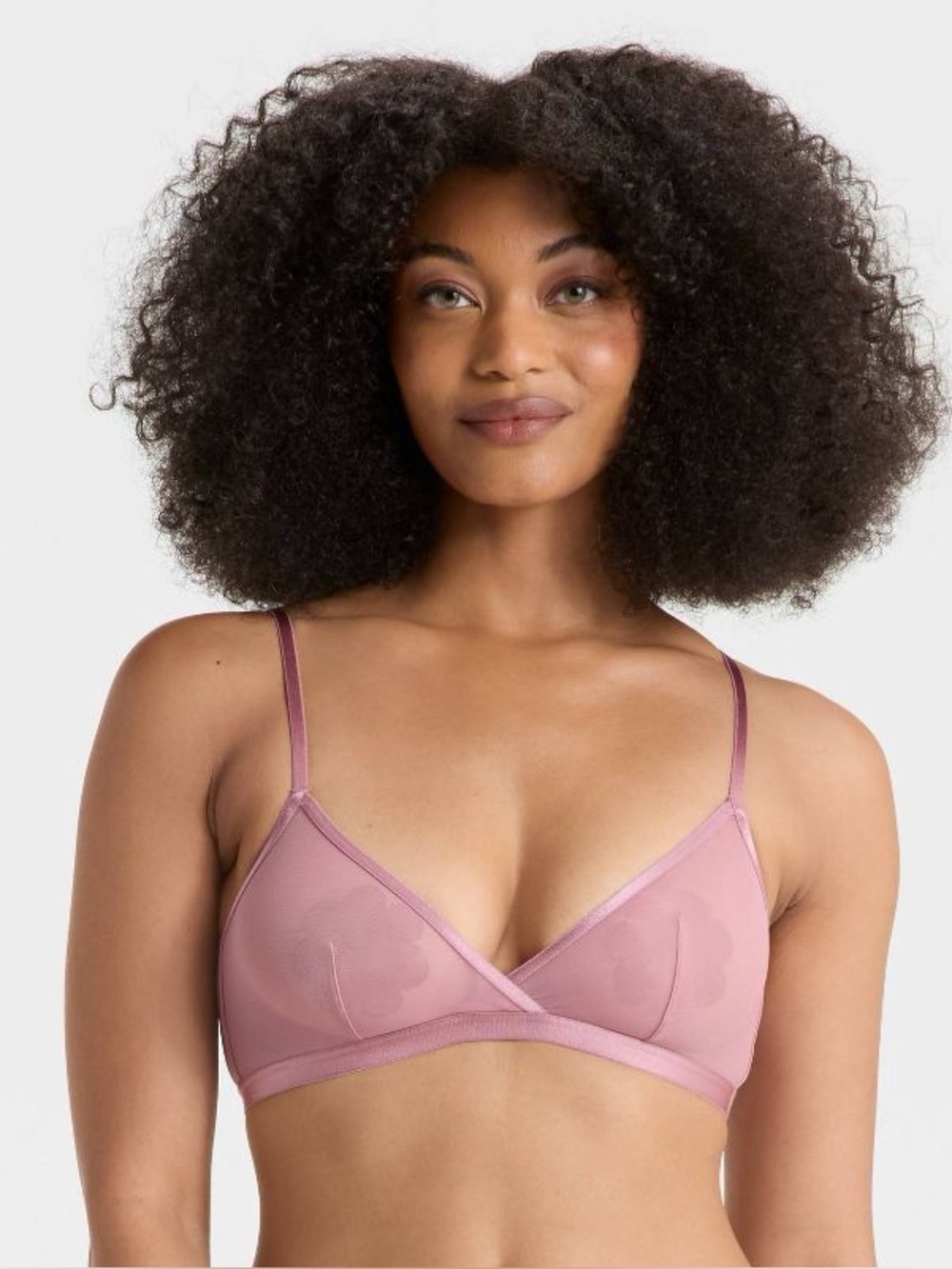 Auden XXL Mauve Mesh Unlined Wirefree Bralette NWT